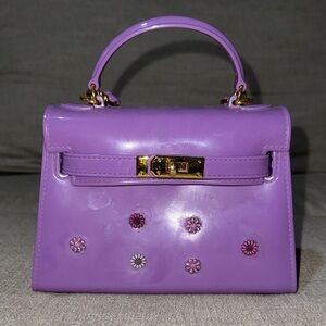 Purple Jelly Bag with flower accents